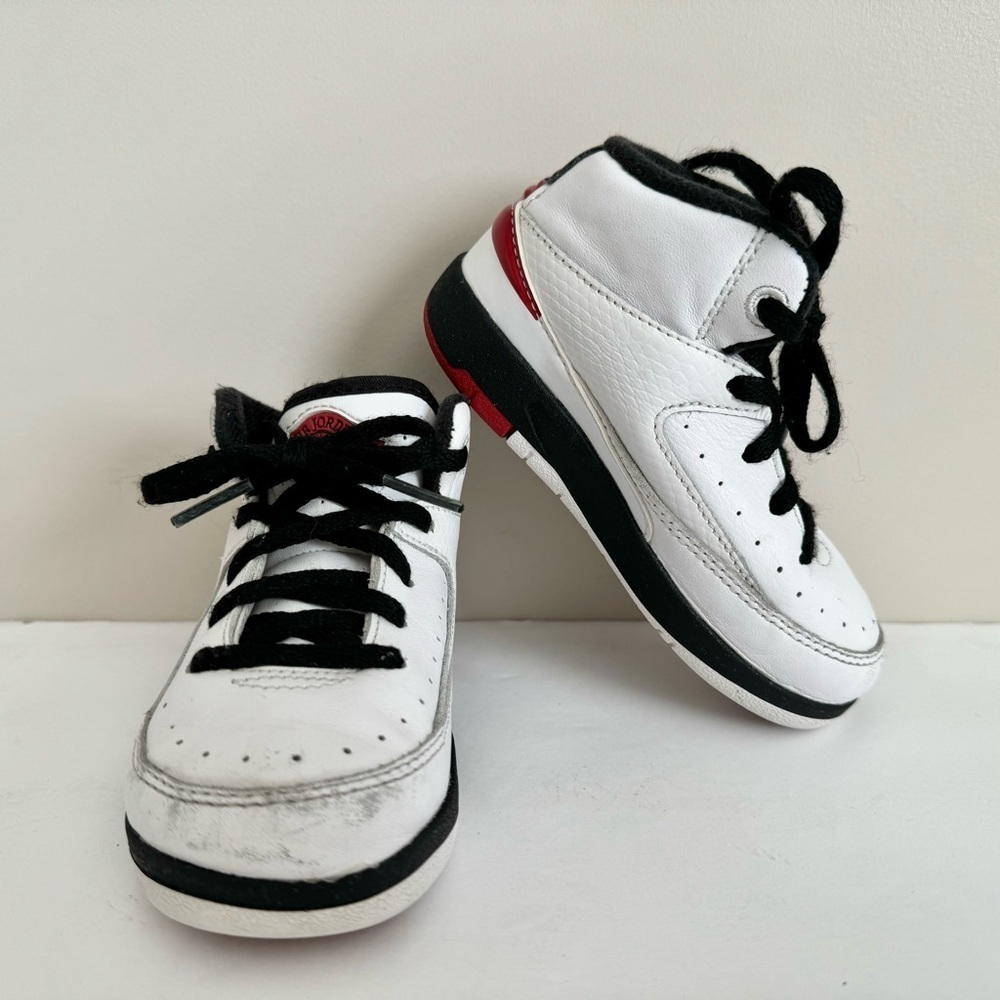 Nike Air Jordan 2 Retro PS Chicago White Black Varsity Red AJ2 DQ8564 106 - Picture 12 of 17